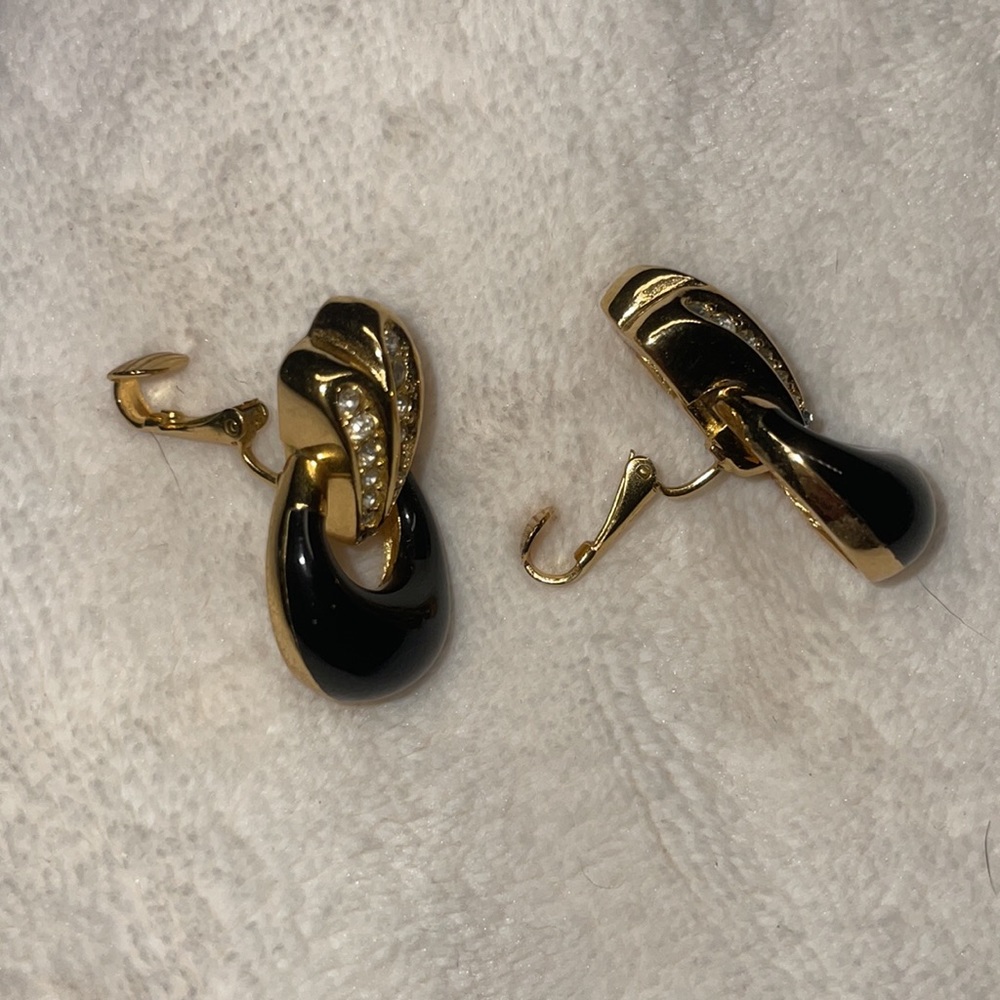 Christian Dior Vintage Grosse Gold Plated Clip-on Earrings - Picture 9 of 12
